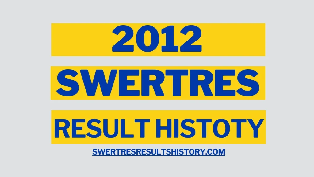 Swertres Result History Summary 2012