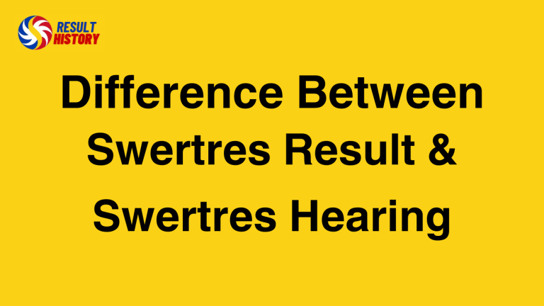 Difference Between Swertres Result and Swertres Hearing